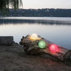 In-es.artdesign Design Beleuchtung-Außenwandleuchte Button Out in farbigem Nebulite