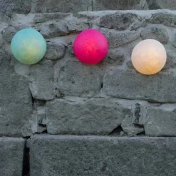 In-es.artdesign Design Beleuchtung-Außenwandleuchte Button Out in farbigem Nebulite