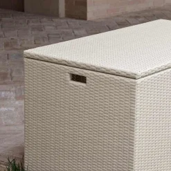 Viadurini in the Garden Truhen Und Sitztruhe-Aufbewahrungstruhe für den Außenbereich aus handgewebtem Polyrattan - Harald