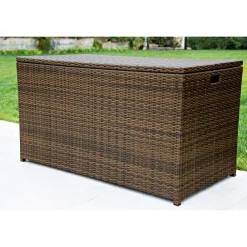 Viadurini in the Garden Truhen Und Sitztruhe-Aufbewahrungstruhe für den Außenbereich aus handgewebtem Polyrattan - Harald