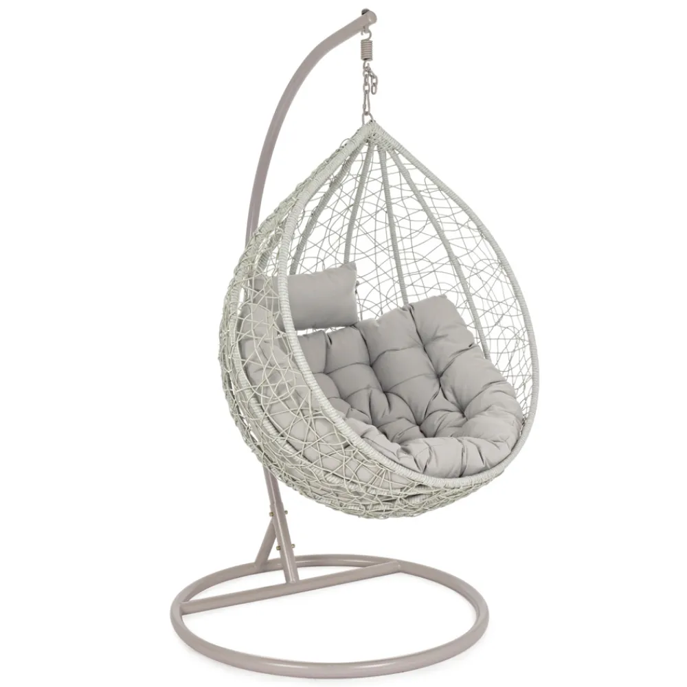 Viadurini in the Garden Metallsessel-Aufhängender Gartensessel aus Stahl für luxuriöses Design im Freien - Schaum