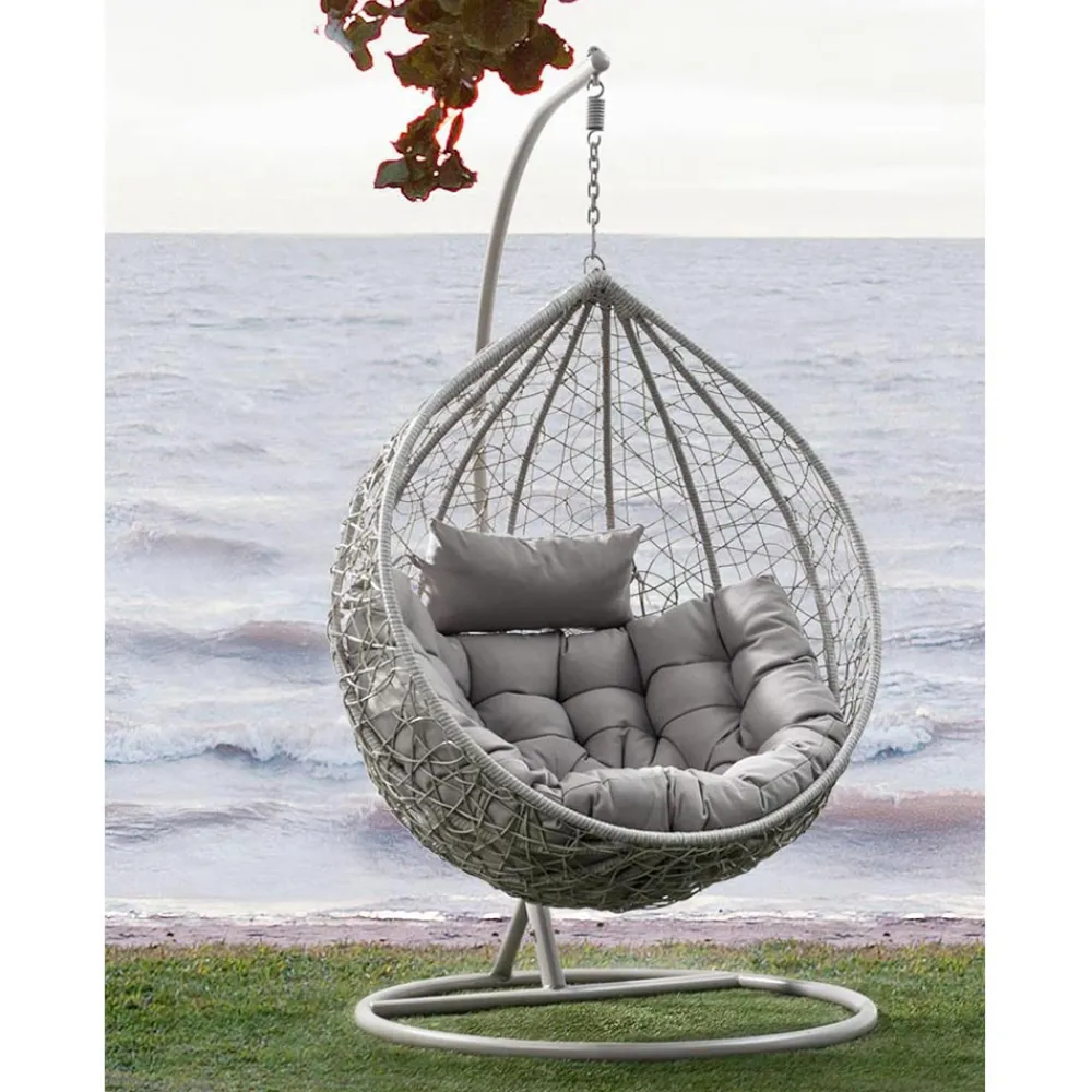 Viadurini in the Garden Metallsessel-Aufhängender Gartensessel aus Stahl für luxuriöses Design im Freien - Schaum