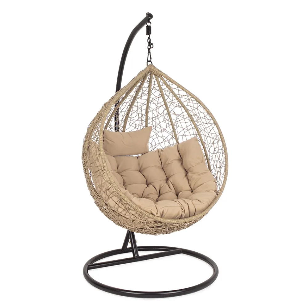 Viadurini in the Garden Metallsessel-Aufhängender Gartensessel aus Stahl für luxuriöses Design im Freien - Schaum