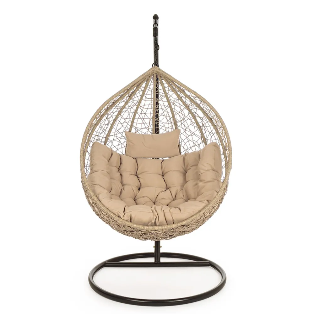 Viadurini in the Garden Metallsessel-Aufhängender Gartensessel aus Stahl für luxuriöses Design im Freien - Schaum