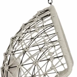 Viadurini in the Garden Metallsessel-Aufhängender Outdoor-Sessel aus gewebtem Seil mit Stahlsockel - Soja