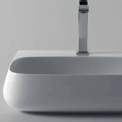 Viadurini Bathroom Keramikwaschbecken-Aufsatz- / Wandwaschbecken aus Keramik L 55 cm, made in Italy, Gais