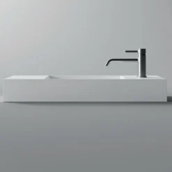 Viadurini Bathroom Keramikwaschbecken-Aufsatz- oder Wandwaschbecken aus Keramik Made in Italy - Act