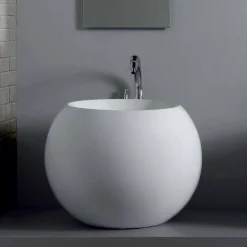 Viadurini Bathroom Keramikwaschbecken-Aufsatzspüle aus farbiger Keramik, Fanna