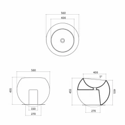 Viadurini Bathroom Keramikwaschbecken-Aufsatzspüle aus farbiger Keramik, Fanna