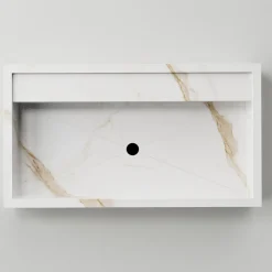 Viadurini Bathroom Keramikwaschbecken-Aufsatzwaschbecken aus Feinsteinzeug mit Marmoroptik Made in Italy - Cervia