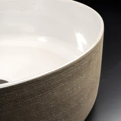 Viadurini Bathroom Farbige Waschbecken-Aufsatzwaschbecken aus feuerfestem Ton, in Italien von Hand gedrechselt - Tatiana