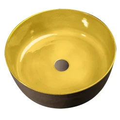 Viadurini Bathroom Farbige Waschbecken-Aufsatzwaschbecken aus feuerfestem Ton Made in Italy - Tatiana