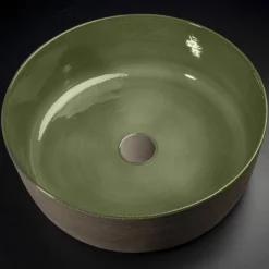 Viadurini Bathroom Farbige Waschbecken-Aufsatzwaschbecken aus feuerfestem Ton Made in Italy - Tatiana