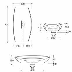 Viadurini Bathroom Farbige Waschbecken-Aufsatzwaschbecken aus gesprenkelter Keramik, Design made Italy Laura
