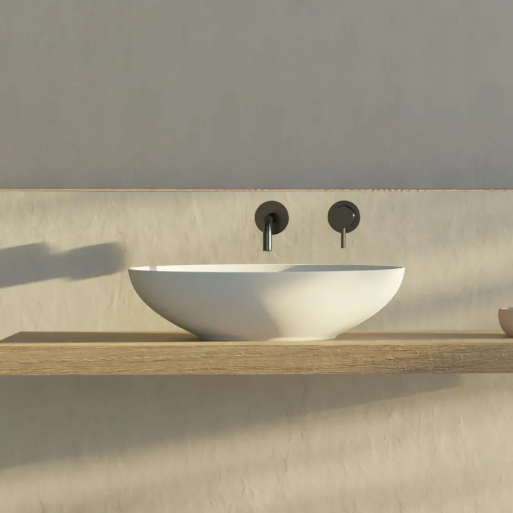 Viadurini Bathroom Keramikwaschbecken-Aufsatzwaschbecken aus glänzender oder mattierter Keramik, hergestellt in Italien – Ferry