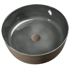 Viadurini Bathroom Farbige Waschbecken-Aufsatzwaschbecken aus handgedrehtem Ton Made in Italy - Tatiana