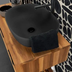 Viadurini Bathroom Harzwaschbecken-Aufsatzwaschbecken aus handbedrucktem, halbtransparentem, farbigem Harz - Elba