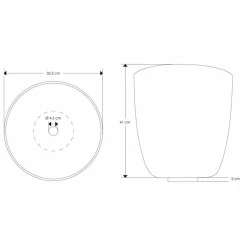 Viadurini Bathroom Harzwaschbecken-Aufsatzwaschbecken aus Harz und Mineralpulver,Eimerform - Eimer