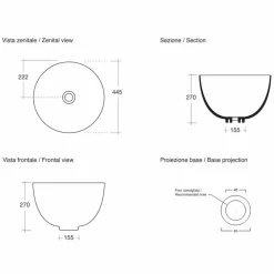 Viadurini Bathroom Keramikwaschbecken-Aufsatzwaschbecken aus Keramik Made in Italy - Doeminico