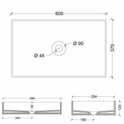 Viadurini Bathroom Farbige Waschbecken-Aufsatzwaschbecken aus Keramik Sun 60x37, modernes Design, hergestellt in Italien