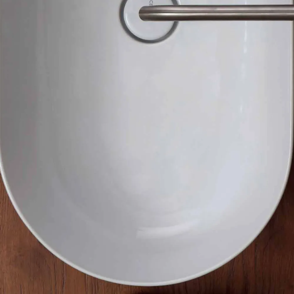 Viadurini Bathroom Farbige Waschbecken-Aufsatzwaschbecken aus Keramik, 70x35 cm, hergestellt in Italien, Star, modernes Design