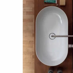 Viadurini Bathroom Farbige Waschbecken-Aufsatzwaschbecken aus Keramik, 70x35 cm, hergestellt in Italien, Star, modernes Design