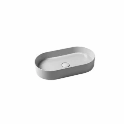 Viadurini Bathroom Farbige Waschbecken-Aufsatzwaschbecken aus Keramik in modernem Design Sun, hergestellt in Italien, 65 x 35 cm