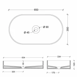 Viadurini Bathroom Farbige Waschbecken-Aufsatzwaschbecken aus Keramik in modernem Design Sun, hergestellt in Italien, 65 x 35 cm