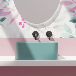 Viadurini Bathroom Keramikwaschbecken-Aufsatzwaschbecken aus Keramik mit Ablaufgarnitur, hergestellt in Italien – Box