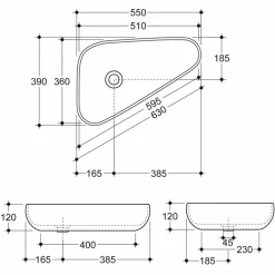 Viadurini Bathroom Keramikwaschbecken-Aufsatzwaschbecken aus Keramik in modernem Design made in Italy Sofia