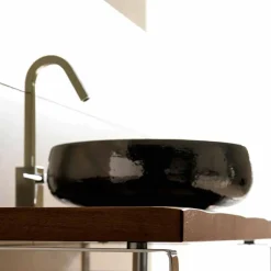 Viadurini Bathroom Keramikwaschbecken-Aufsatzwaschbecken aus Keramik Raku handgemacht in Italien, Ramon