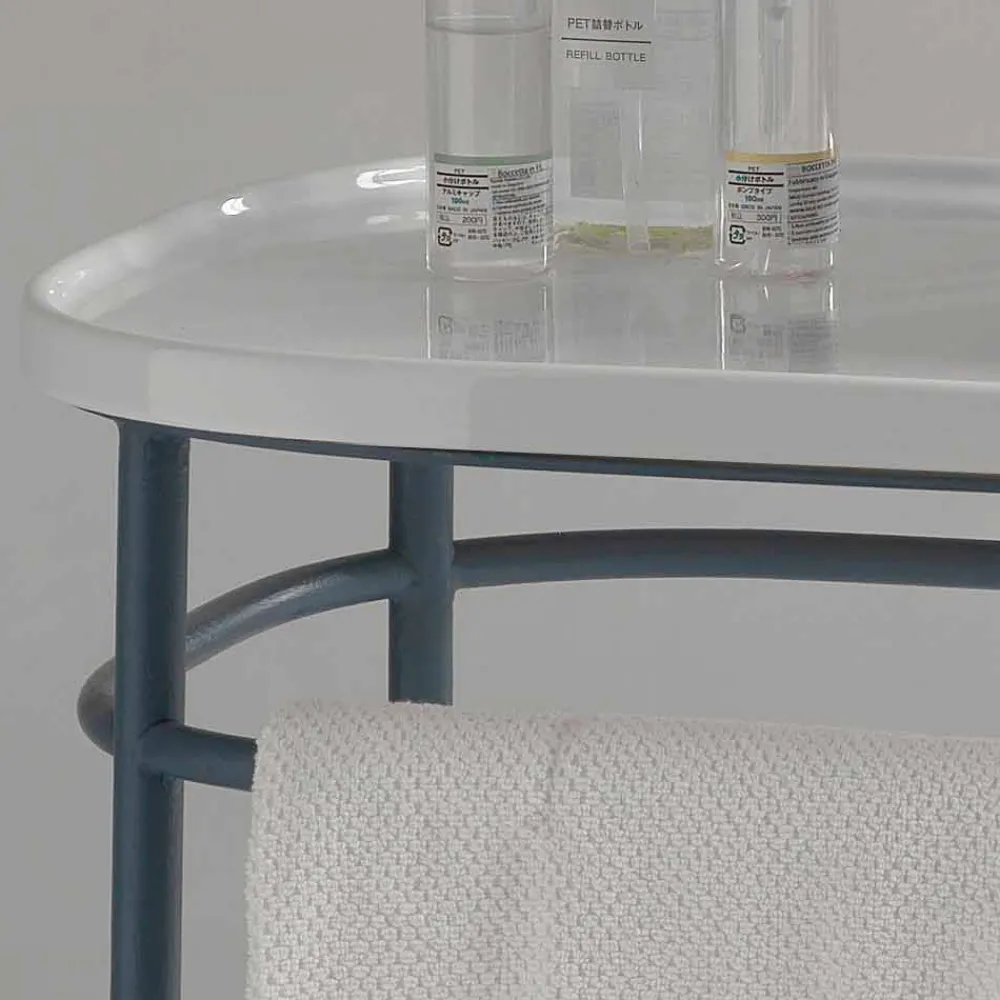 Viadurini Bathroom Keramikwaschbecken-Aufsatzwaschbecken aus Keramik mit Metallgestell Marta