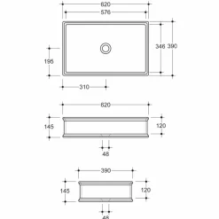 Viadurini Bathroom Keramikwaschbecken-Aufsatzwaschbecken aus Keramik, neoklassisches Design Debora, Italy