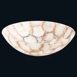 Viadurini Bathroom Steinwaschbecken-Aufsatzwaschbecken aus kristallinem Stein Poncho Design