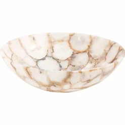 Viadurini Bathroom Steinwaschbecken-Aufsatzwaschbecken aus kristallinem Stein Poncho Design