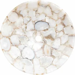 Viadurini Bathroom Steinwaschbecken-Aufsatzwaschbecken aus kristallinem Stein Poncho Design