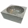 Viadurini Bathroom Steinwaschbecken-Aufsatzwaschbecken aus Naturstein grau Zor, Einzelstück