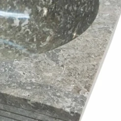 Viadurini Bathroom Steinwaschbecken-Aufsatzwaschbecken aus Naturstein grau Zor, Einzelstück