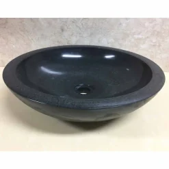 Viadurini Bathroom Steinwaschbecken-Aufsatzwaschbecken aus Naturstein schwarz Ziva, Einzelstück