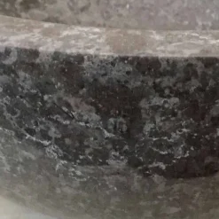 Viadurini Bathroom Steinwaschbecken-Aufsatzwaschbecken aus Naturstein grau Levi, Einzelstück