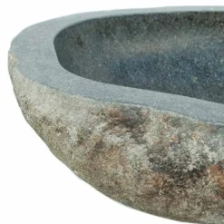 Viadurini Bathroom Steinwaschbecken-Aufsatzwaschbecken aus Naturstein Kai, mit Hahnloch