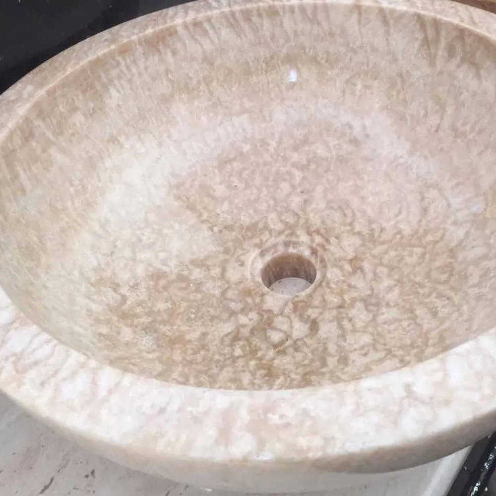 Viadurini Bathroom Steinwaschbecken-Aufsatzwaschbecken aus Naturstein Ana, Einzelstück