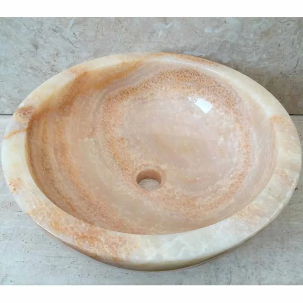 Viadurini Bathroom Steinwaschbecken-Aufsatzwaschbecken aus Naturstein Ana, Einzelstück
