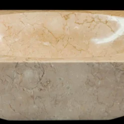 Viadurini Bathroom Steinwaschbecken-Aufsatzwaschbecken aus Naturstein weiß Vox, Einzelstück