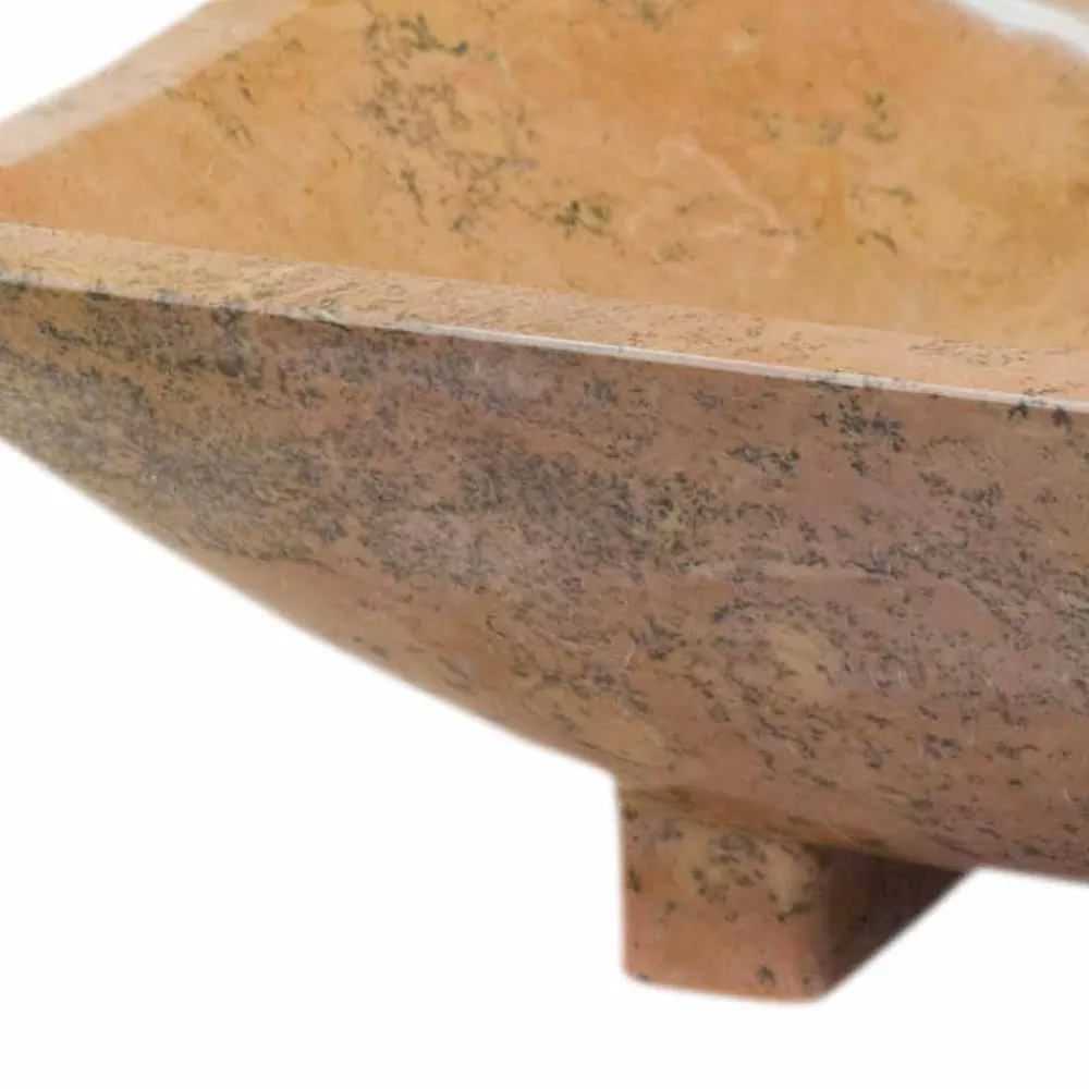 Viadurini Bathroom Steinwaschbecken-Aufsatzwaschbecken aus Naturstein Iria, 50x30x16 cm