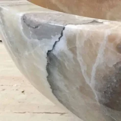 Viadurini Bathroom Steinwaschbecken-Aufsatzwaschbecken aus natürlichem Onyxstein Ana, handgefertigt