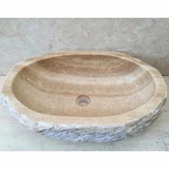 Viadurini Bathroom Steinwaschbecken-Aufsatzwaschbecken aus Naturstein Laia, Einzelstück