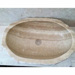 Viadurini Bathroom Steinwaschbecken-Aufsatzwaschbecken aus Naturstein Laia, Einzelstück