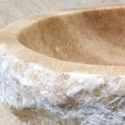 Viadurini Bathroom Steinwaschbecken-Aufsatzwaschbecken aus Naturstein Laia, Einzelstück