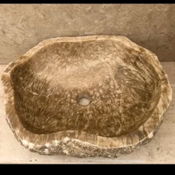 Viadurini Bathroom Steinwaschbecken-Aufsatzwaschbecken aus Naturstein Laia, Einzelstück